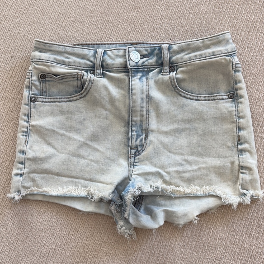 American Eagle Stretch Fringe Bottom Jeans Shorts size 6